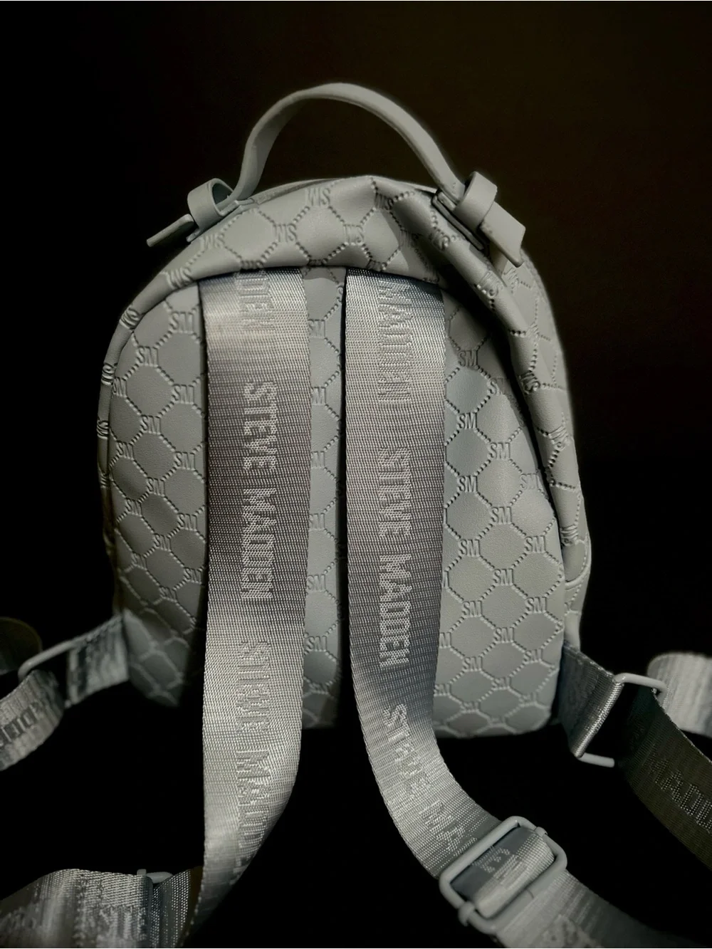 Steve Madden Quilted Mini Backpack - Gray